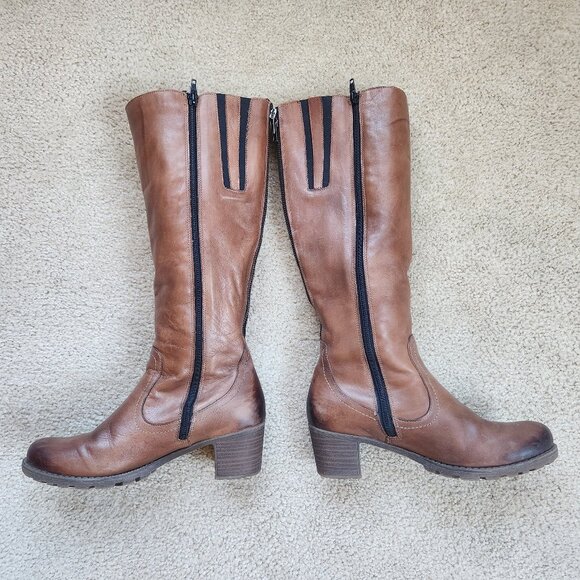 Remonte Shoes - Remonte Brown Leather Riding Boots